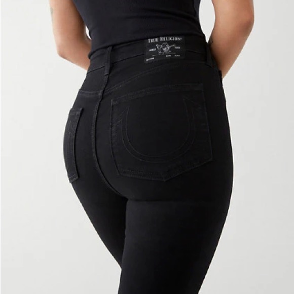 True Religion Women's Jet Black Skinny Jeans - Picture 1 of 4